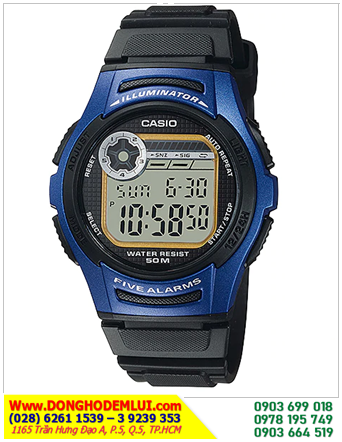 Casio W-213-2AV; Đồng hồ điện tử iLLuminator Casio W-213-2AV chính hãng | Bảo hành 2 năm